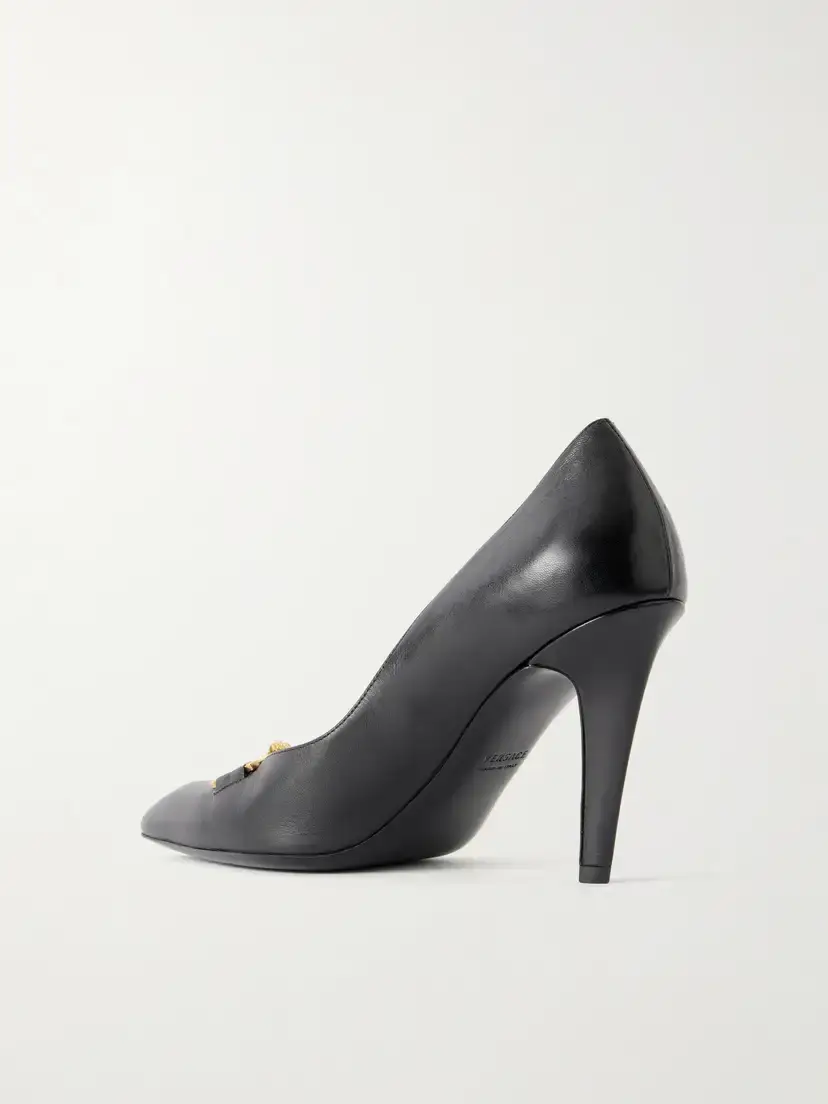 Versace Clelia 90 Medusa-embellished Leather Pumps | Thumbnail 3 Versace Clelia 90 Medusa-embellished Leather Pumps | Thumbnail 3