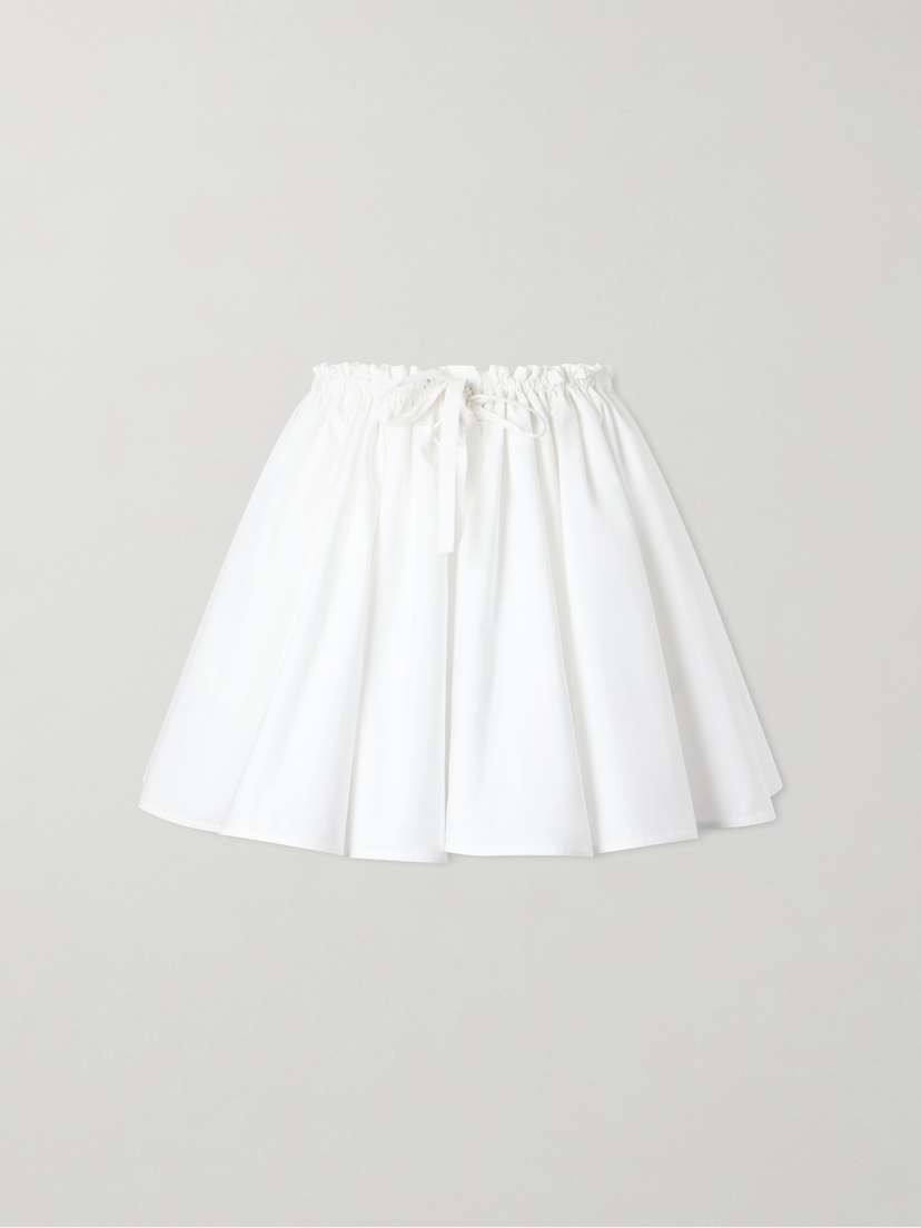 Pleated Cotton-poplin Mini Skirt Pleated Cotton-poplin Mini Skirt