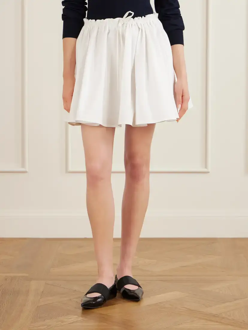 Givenchy Pleated Cotton-poplin Mini Skirt | Thumbnail 3