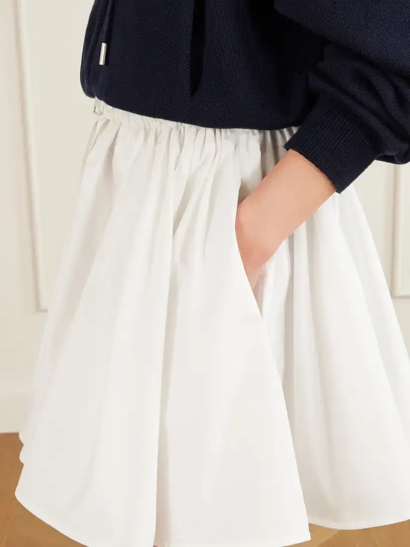 Givenchy Pleated Cotton-poplin Mini Skirt | Thumbnail 5