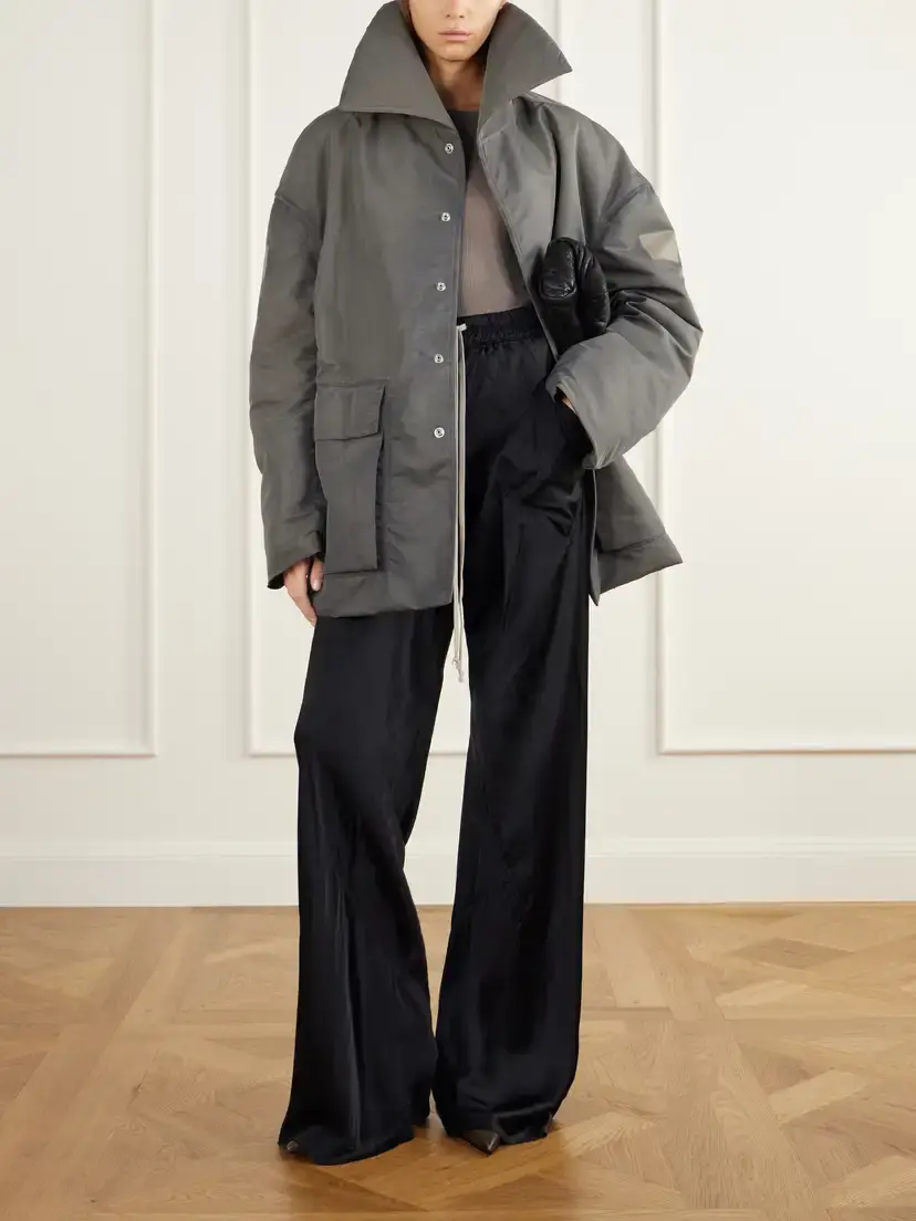 Rick Owens Dracucollar Oversized Distressed Padded Shell Parka | Thumbnail 2 Rick Owens Dracucollar Oversized Distressed Padded Shell Parka | Thumbnail 2