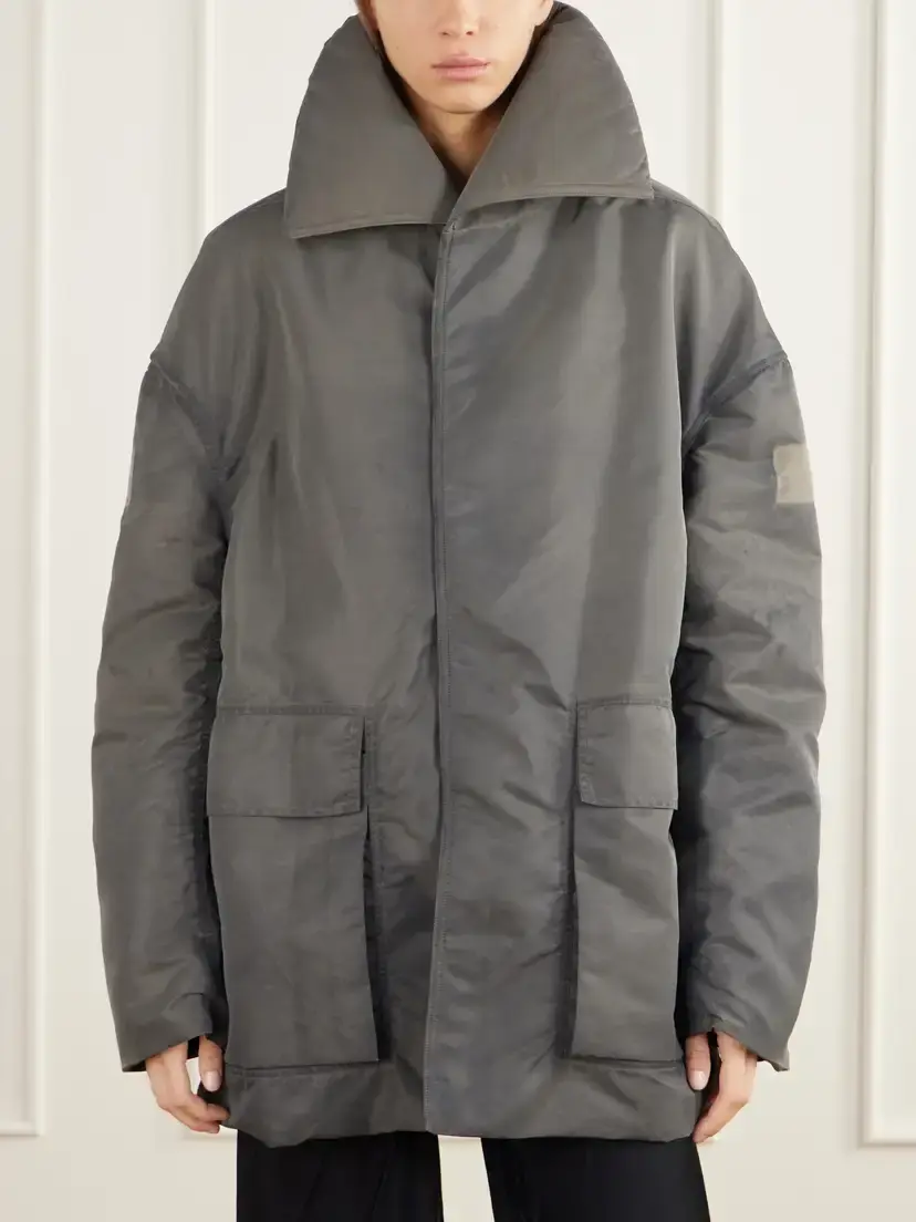 Rick Owens Dracucollar Oversized Distressed Padded Shell Parka | Thumbnail 3 Rick Owens Dracucollar Oversized Distressed Padded Shell Parka | Thumbnail 3
