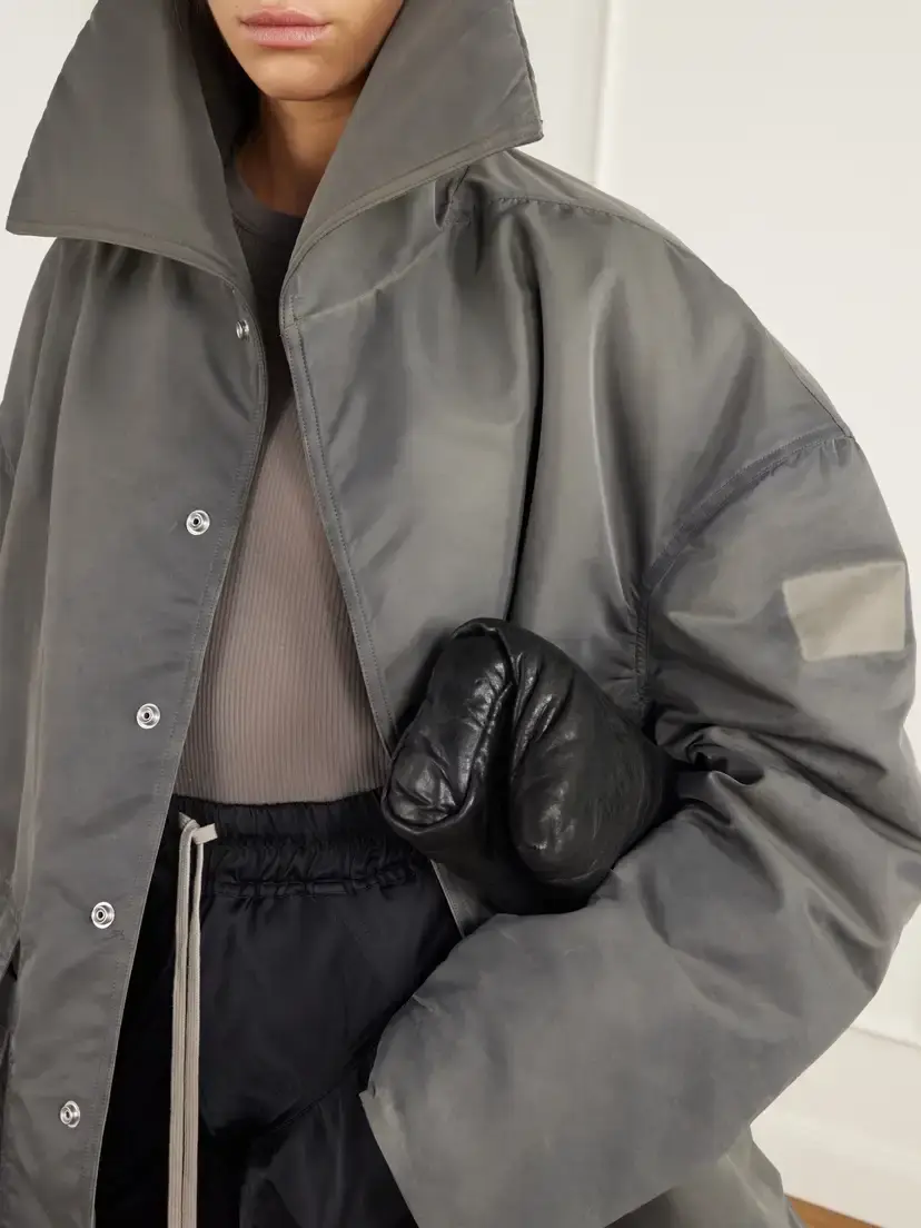 Rick Owens Dracucollar Oversized Distressed Padded Shell Parka | Thumbnail 5 Rick Owens Dracucollar Oversized Distressed Padded Shell Parka | Thumbnail 5