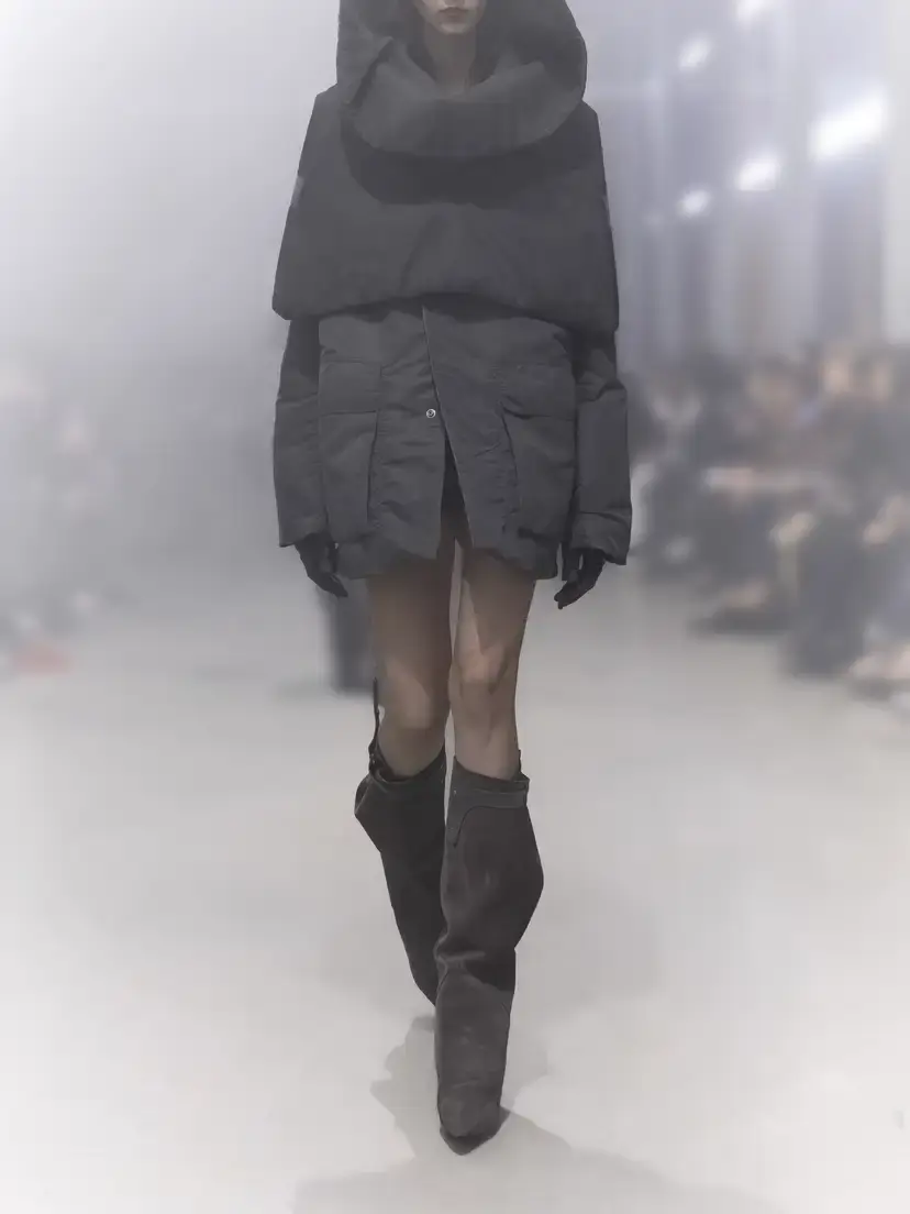 Rick Owens Dracucollar Oversized Distressed Padded Shell Parka | Thumbnail 6 Rick Owens Dracucollar Oversized Distressed Padded Shell Parka | Thumbnail 6