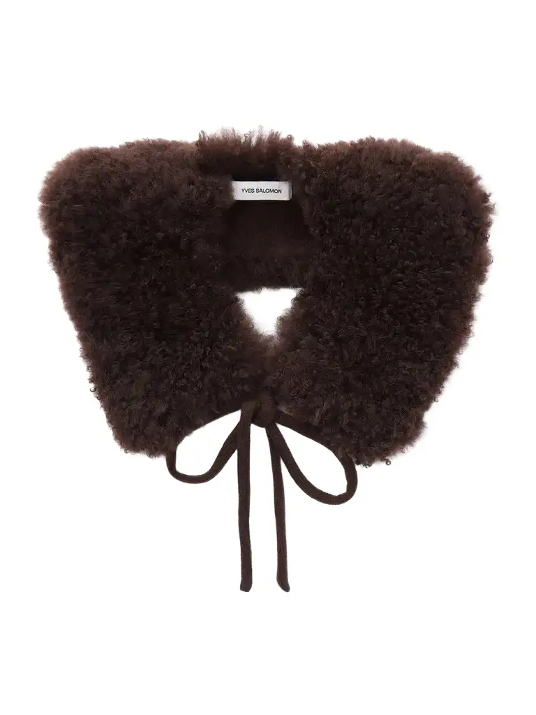 Yves Salomon Wool-trimmed Shearling Collar