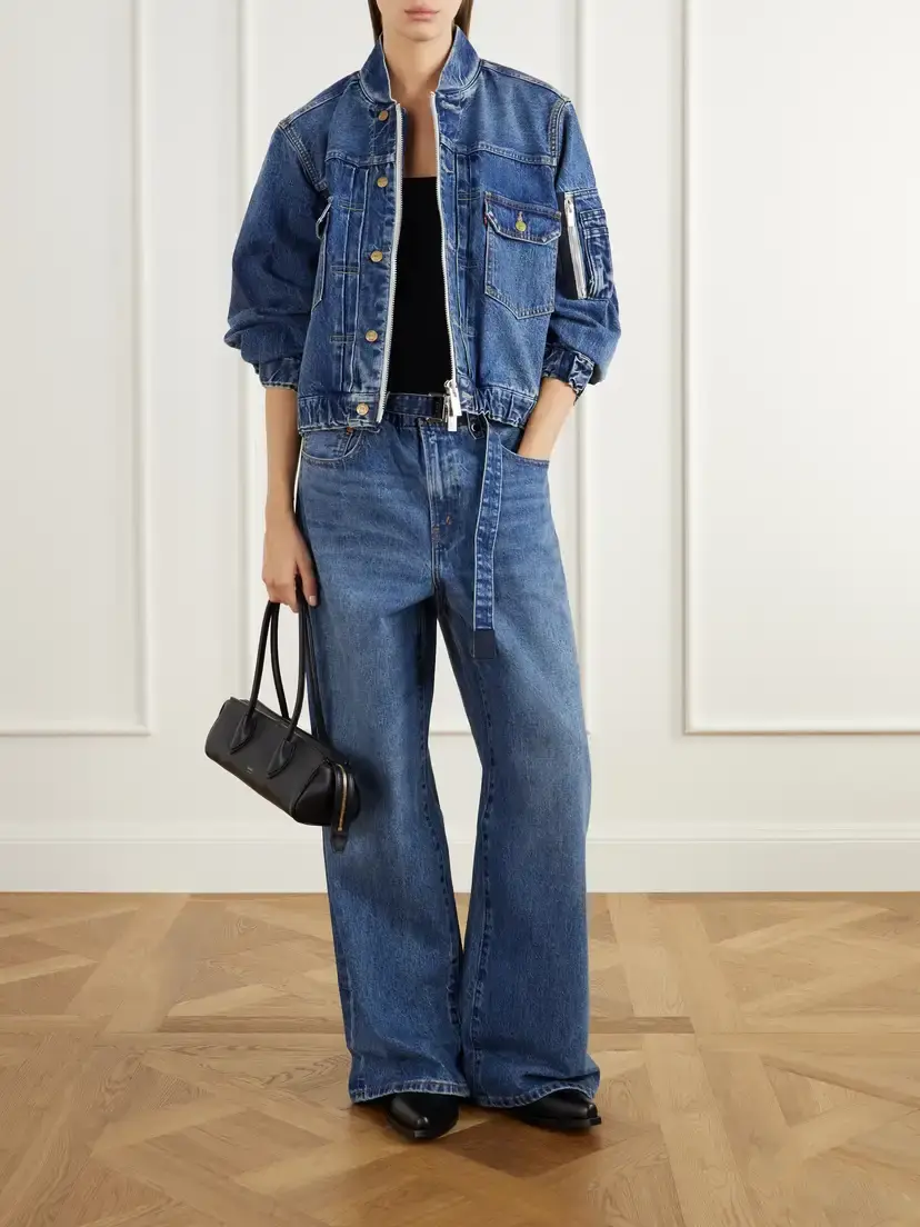 Sacai + Levi's Belted Mid-rise Wide-leg Jeans | Thumbnail 2 Sacai + Levi's Belted Mid-rise Wide-leg Jeans | Thumbnail 2