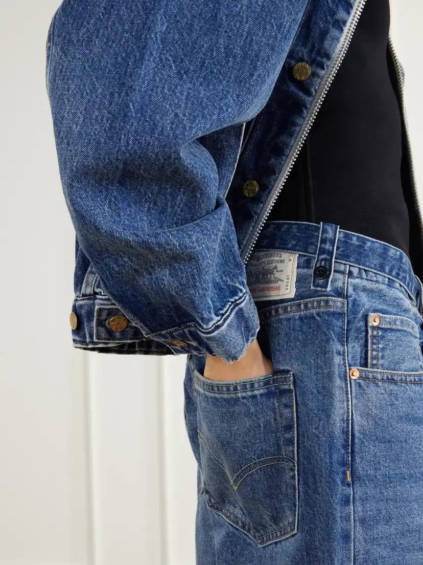 Sacai + Levi's Belted Mid-rise Wide-leg Jeans | Thumbnail 5 Sacai + Levi's Belted Mid-rise Wide-leg Jeans | Thumbnail 5