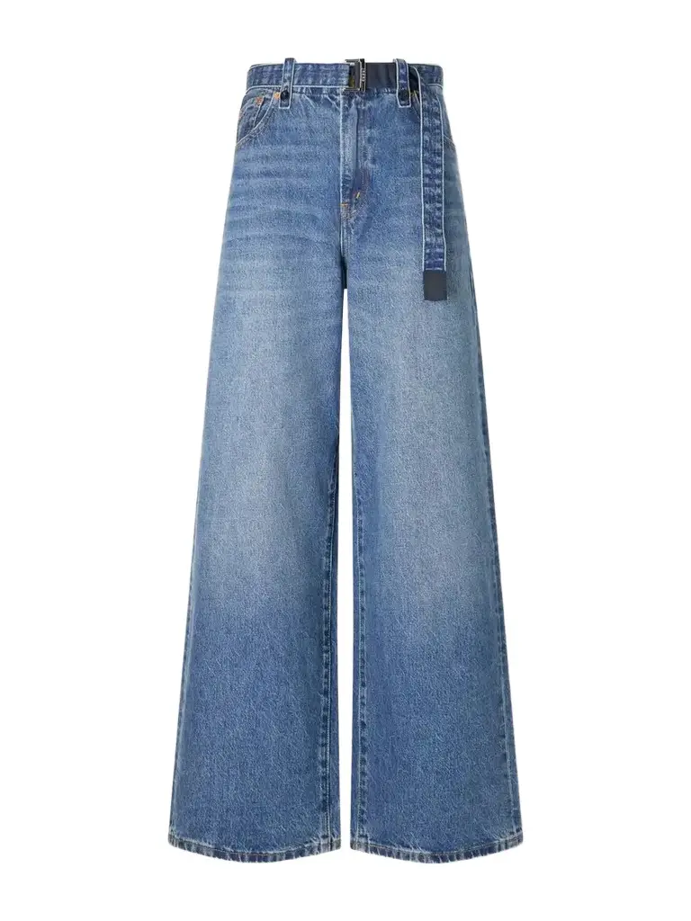 + Levi's Belted Mid-rise Wide-leg Jeans + Levi's Belted Mid-rise Wide-leg Jeans