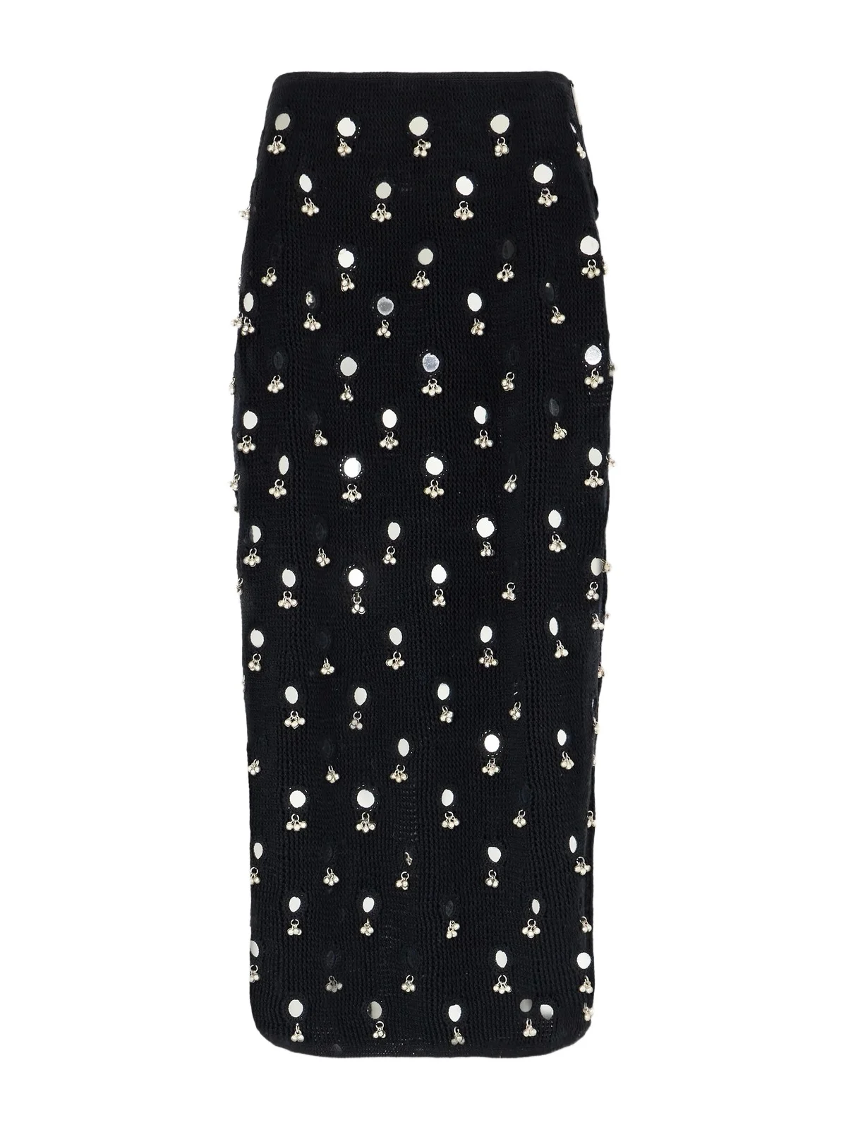 Anastacia Embellished Cotton Crochet-knit Midi Skirt Anastacia Embellished Cotton Crochet-knit Midi Skirt