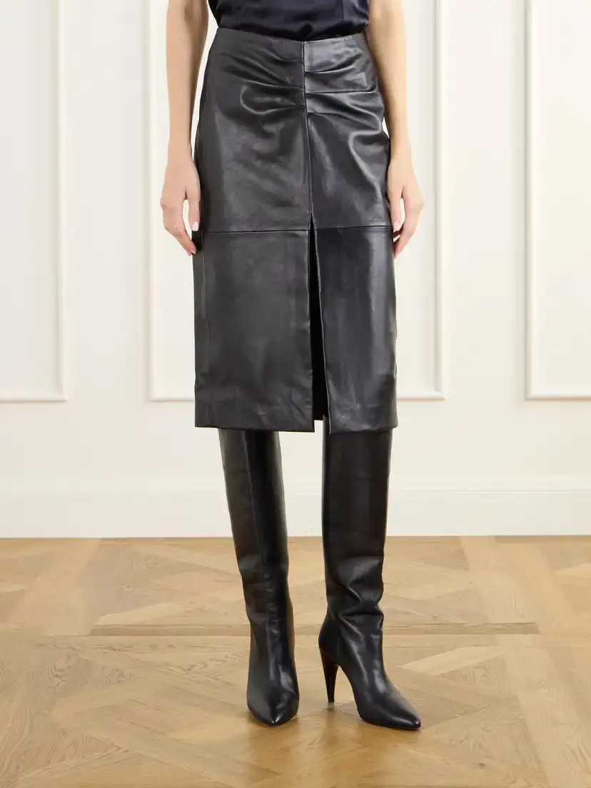Isabel Marant Paneled Leather Midi Skirt | Thumbnail 3 Isabel Marant Paneled Leather Midi Skirt | Thumbnail 3