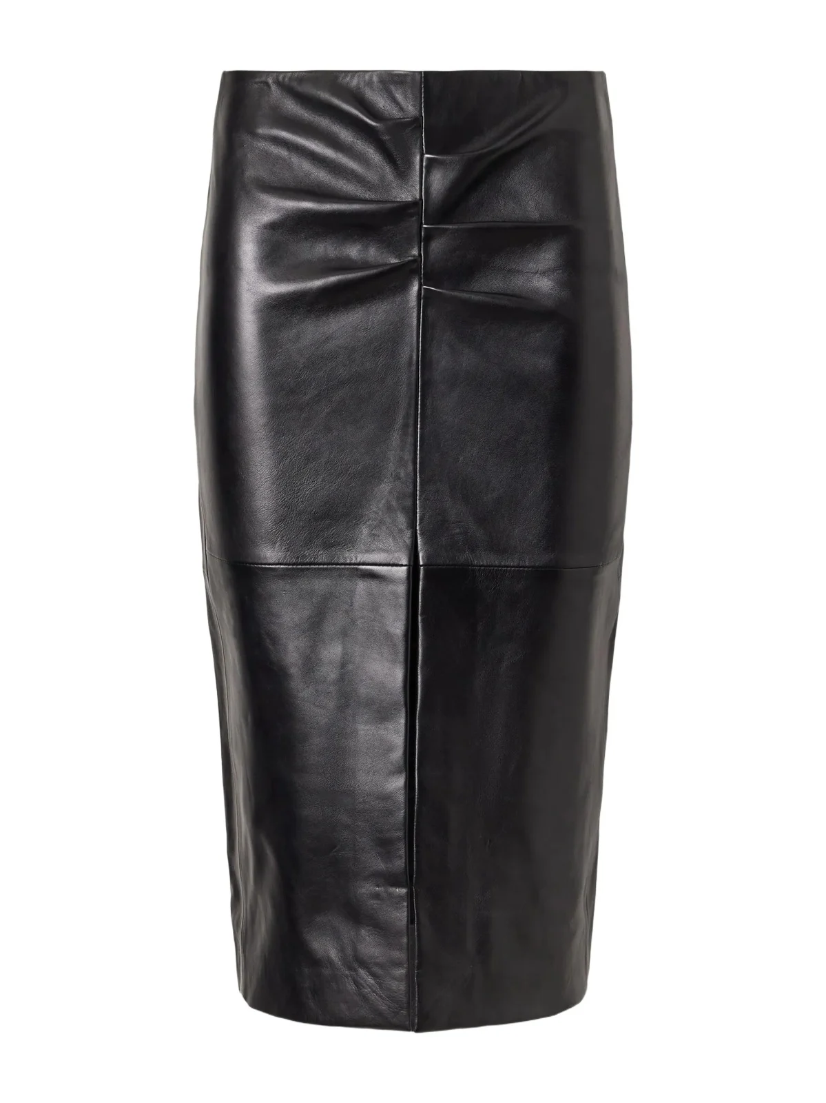 Paneled Leather Midi Skirt Paneled Leather Midi Skirt