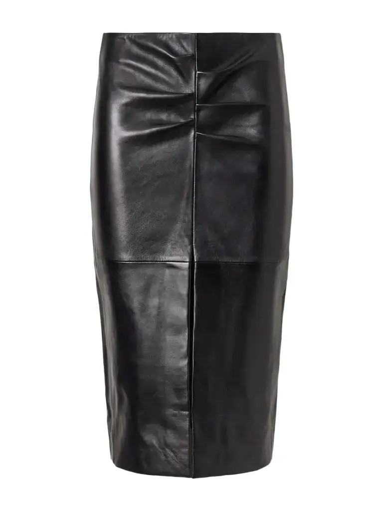 Isabel Marant Paneled Leather Midi Skirt