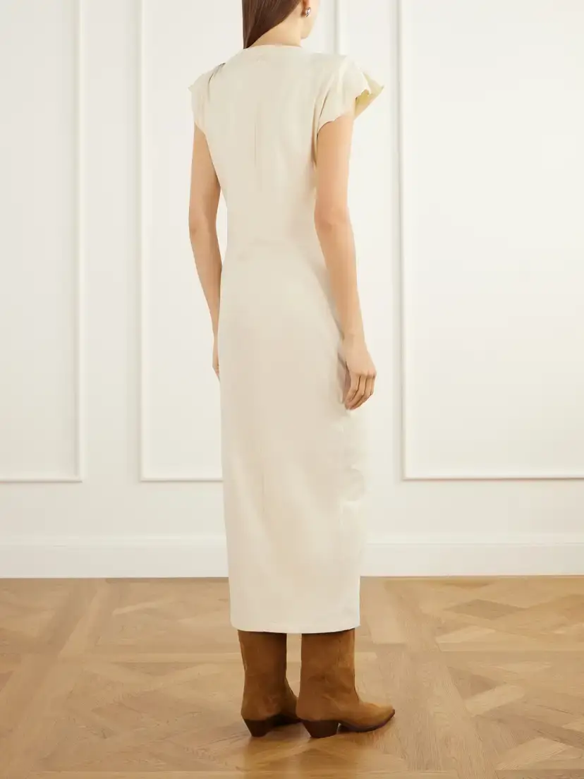 Isabel Marant Nadela Gathered Bead-embellished Cotton-jersey Maxi Dress | Thumbnail 3 Isabel Marant Nadela Gathered Bead-embellished Cotton-jersey Maxi Dress | Thumbnail 3