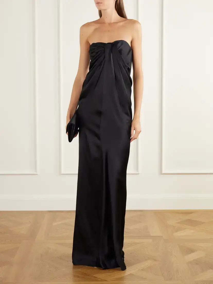 Tove Zenaida Strapless Draped Satin Gown | Thumbnail 2