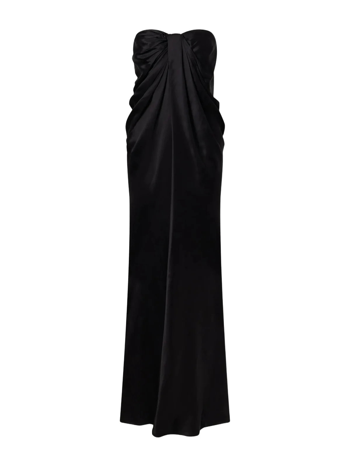 Zenaida Strapless Draped Satin Gown
