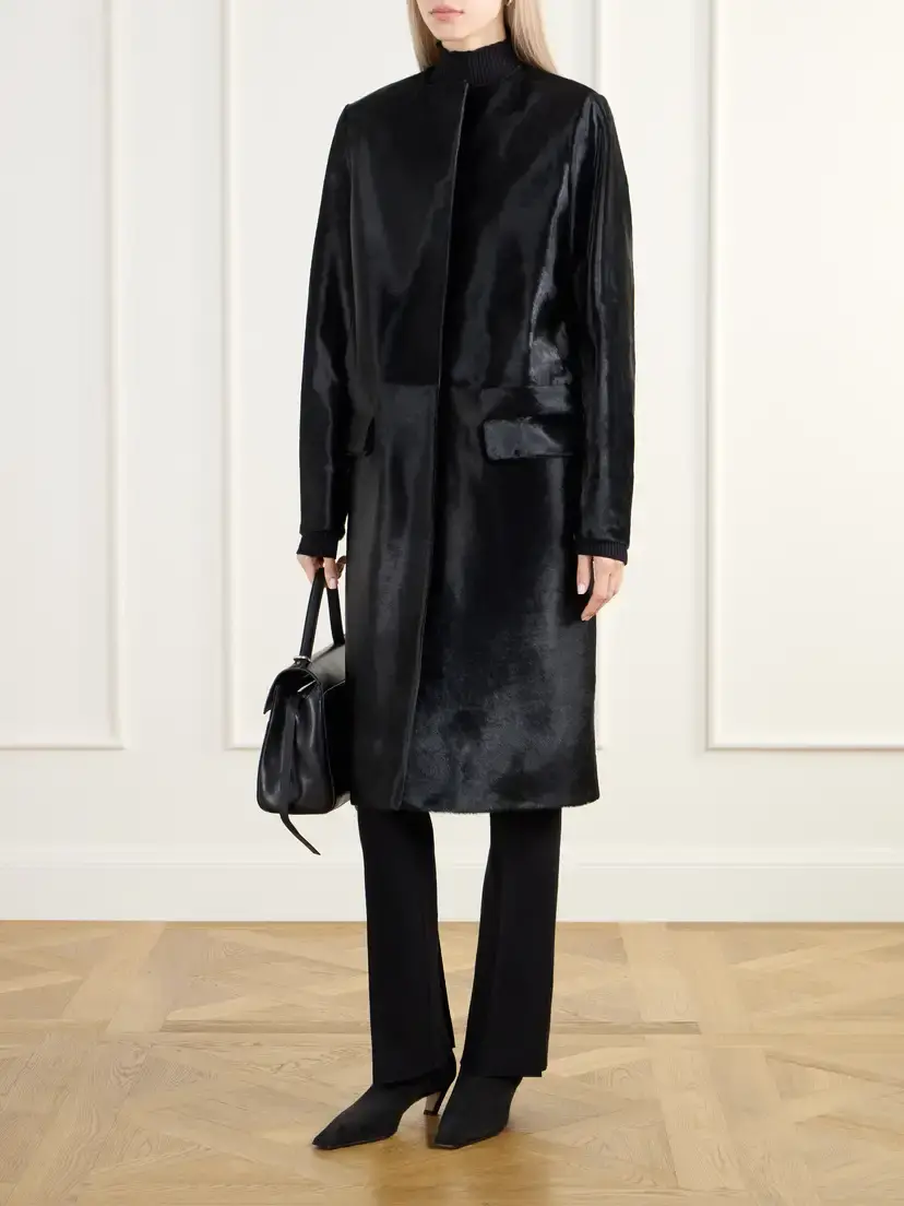 Almada Gemma Collarless Paneled Calf Hair Coat | Thumbnail 2 Almada Gemma Collarless Paneled Calf Hair Coat | Thumbnail 2