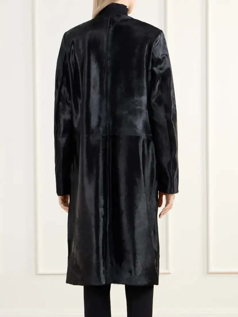 Almada Gemma Collarless Paneled Calf Hair Coat | Thumbnail 3 Almada Gemma Collarless Paneled Calf Hair Coat | Thumbnail 3