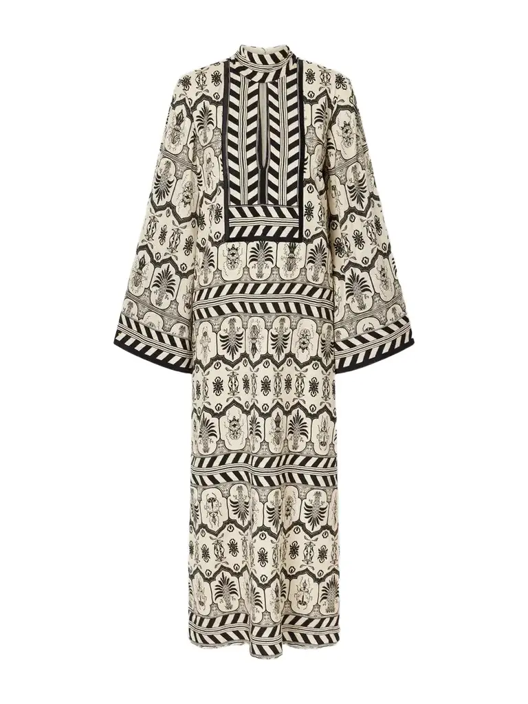 Stay Home Printed Jacquard Maxi Dress