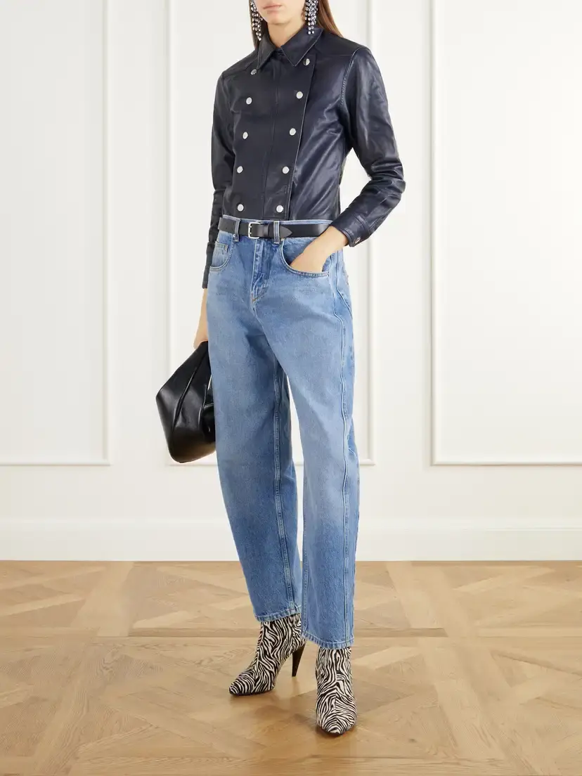 Isabel Marant Valdy Paneled Leather Shirt | Thumbnail 2