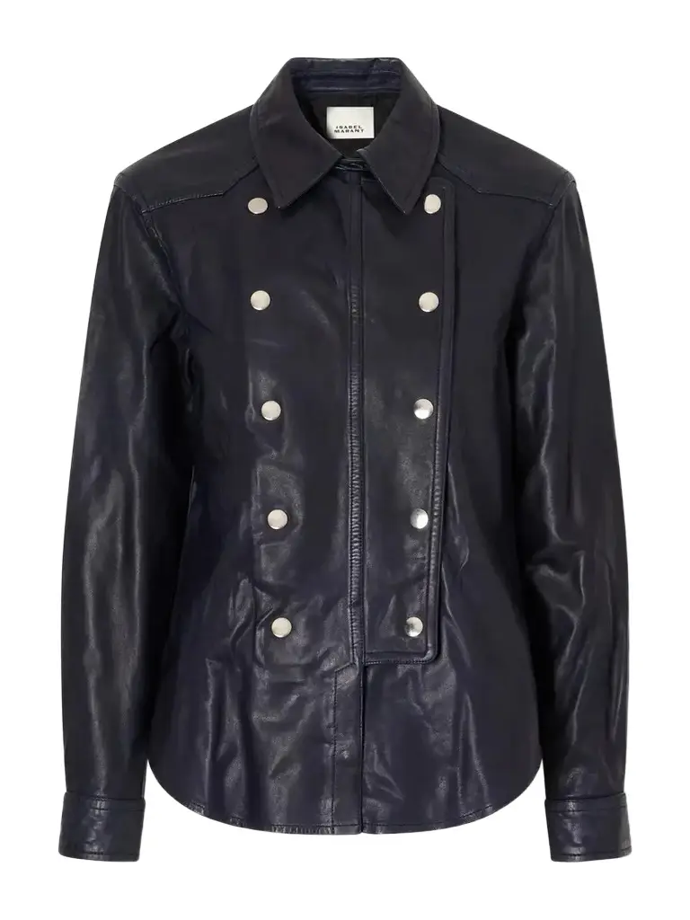 Valdy Paneled Leather Shirt Valdy Paneled Leather Shirt