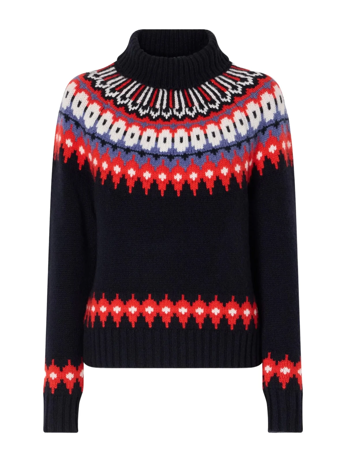 Ingrid Fair Isle Cashmere Turtleneck Sweater Ingrid Fair Isle Cashmere Turtleneck Sweater