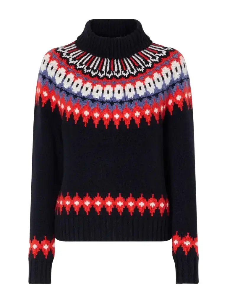 Ingrid Fair Isle Cashmere Turtleneck Sweater Ingrid Fair Isle Cashmere Turtleneck Sweater