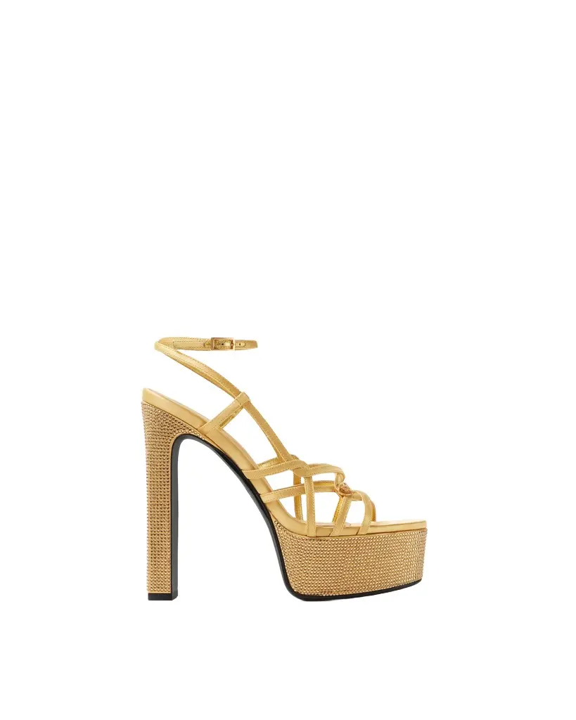 Versace Valentina Embellished Platform Sandals 140 mm