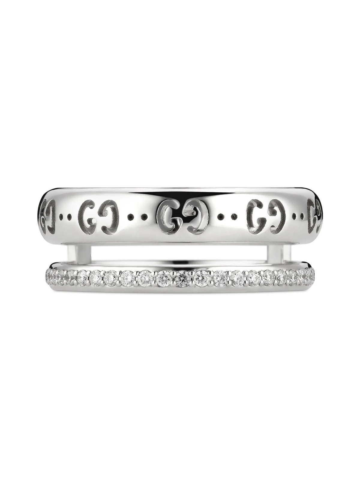 Gucci Icon 18k Diamond GG Ring