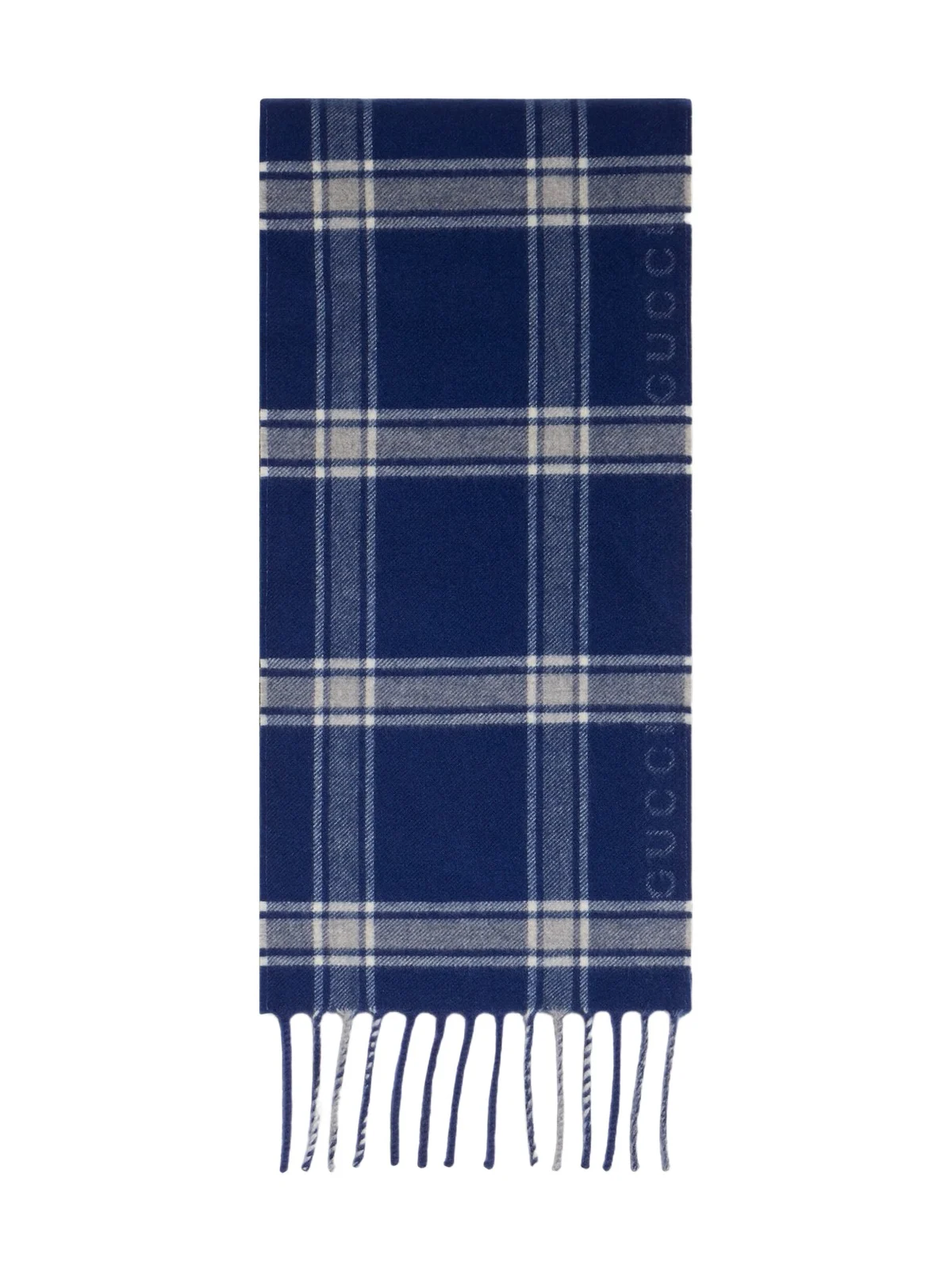 Gucci Tartan Wool Cashmere Scarf