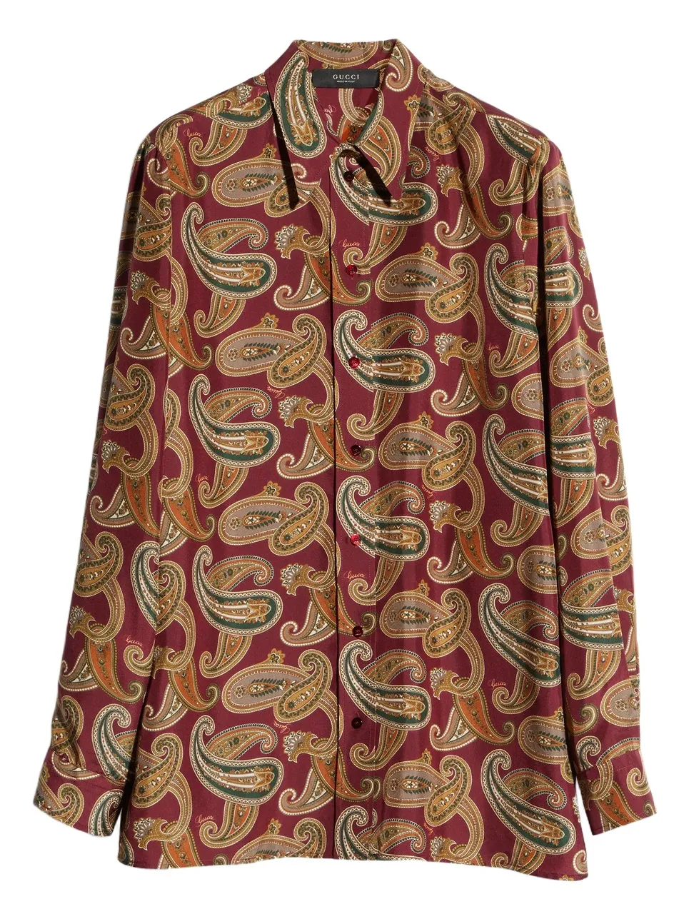 Gucci Printed Silk Habotai Shirt