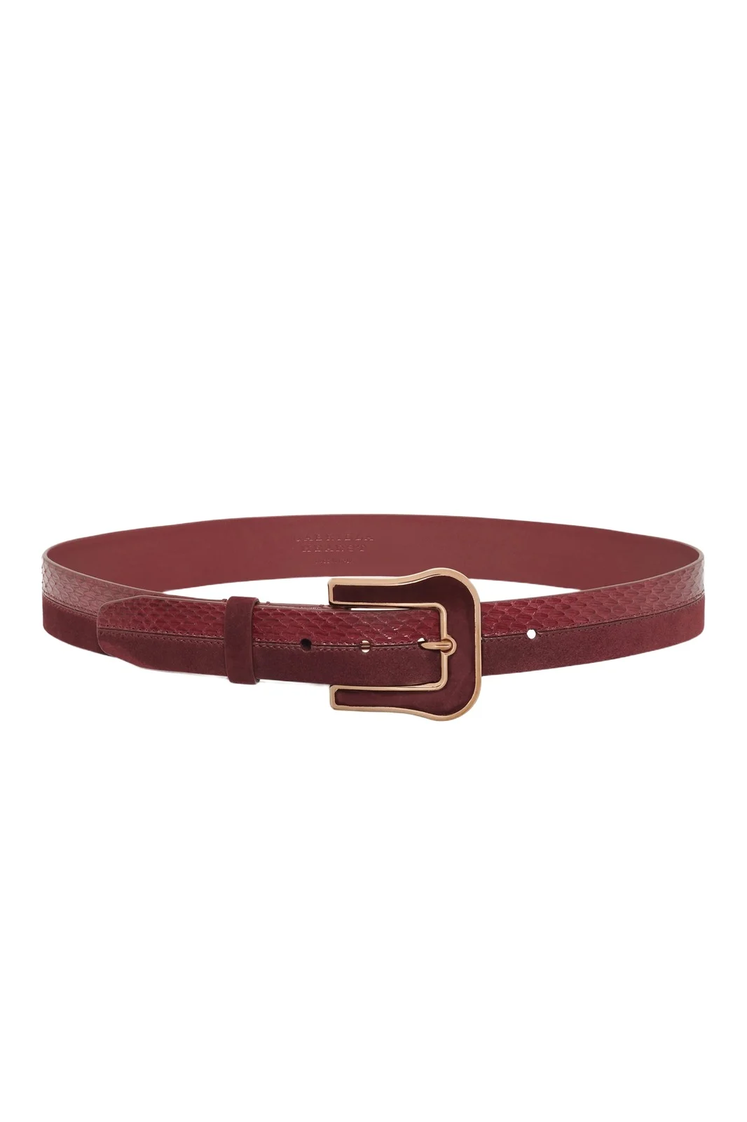 Maireed Belt in Bordeaux Snakeskin & Leather Maireed Belt in Bordeaux Snakeskin & Leather