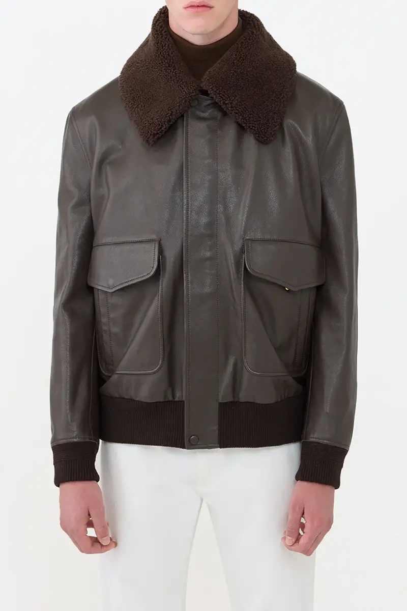 Gabriela Hearst Grant Jacket in Chocolate Leather | Thumbnail 3 Gabriela Hearst Grant Jacket in Chocolate Leather | Thumbnail 3