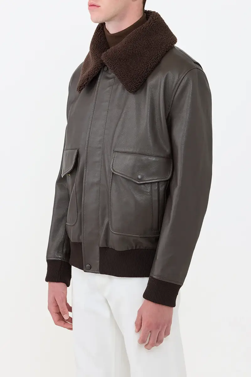 Gabriela Hearst Grant Jacket in Chocolate Leather | Thumbnail 4 Gabriela Hearst Grant Jacket in Chocolate Leather | Thumbnail 4