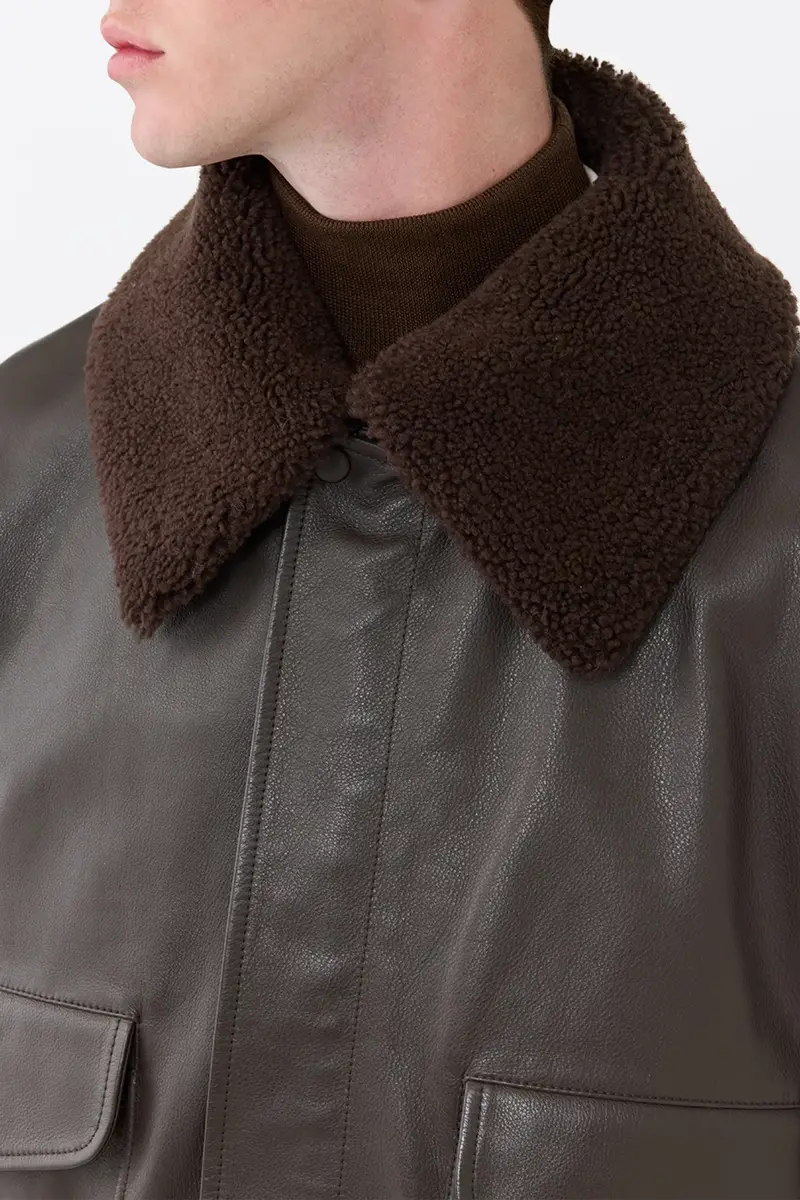 Gabriela Hearst Grant Jacket in Chocolate Leather | Thumbnail 6 Gabriela Hearst Grant Jacket in Chocolate Leather | Thumbnail 6