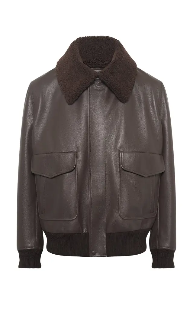 Gabriela Hearst Grant Jacket in Chocolate Leather