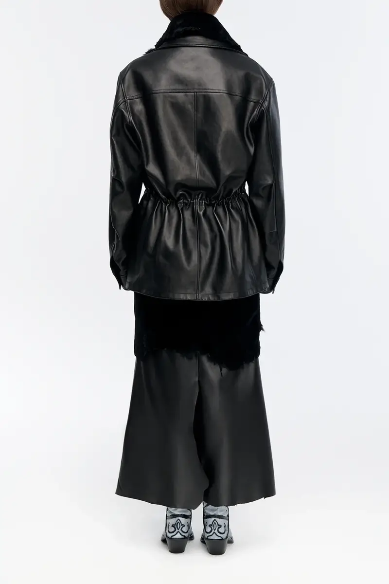 Gabriela Hearst Darwin M65 Jacket in Black Nappa Leather | Thumbnail 5 Gabriela Hearst Darwin M65 Jacket in Black Nappa Leather | Thumbnail 5