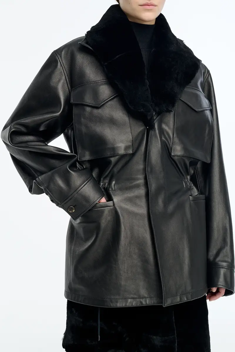 Gabriela Hearst Darwin M65 Jacket in Black Nappa Leather | Thumbnail 6 Gabriela Hearst Darwin M65 Jacket in Black Nappa Leather | Thumbnail 6