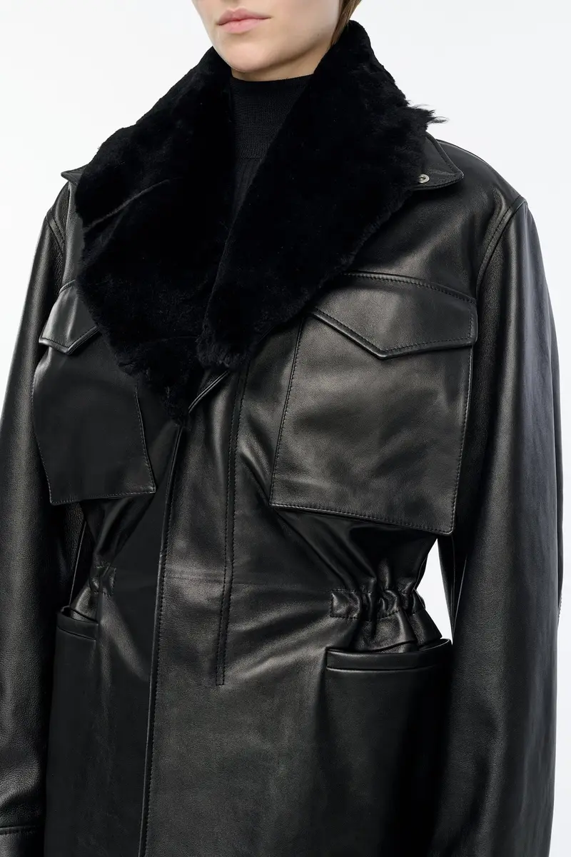 Gabriela Hearst Darwin M65 Jacket in Black Nappa Leather | Thumbnail 7 Gabriela Hearst Darwin M65 Jacket in Black Nappa Leather | Thumbnail 7