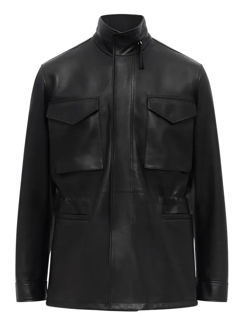 Darwin M65 Jacket in Black Nappa Leather Darwin M65 Jacket in Black Nappa Leather