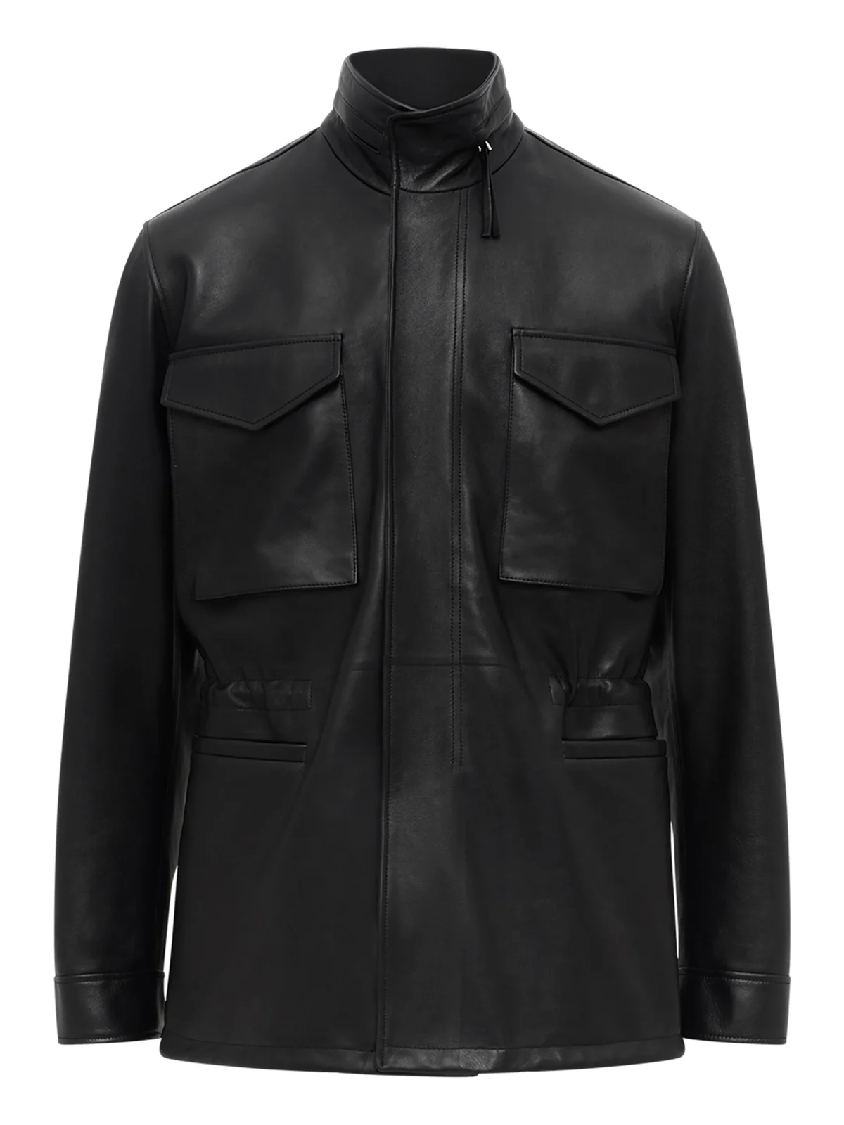 Gabriela Hearst Darwin M65 Jacket in Black Nappa Leather