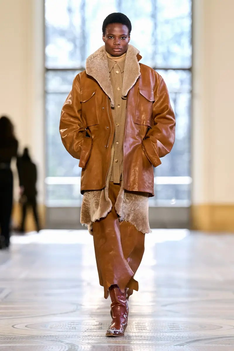 Gabriela Hearst Darwin M65 Jacket in Cognac Vachetta Leather | Thumbnail 2 Gabriela Hearst Darwin M65 Jacket in Cognac Vachetta Leather | Thumbnail 2