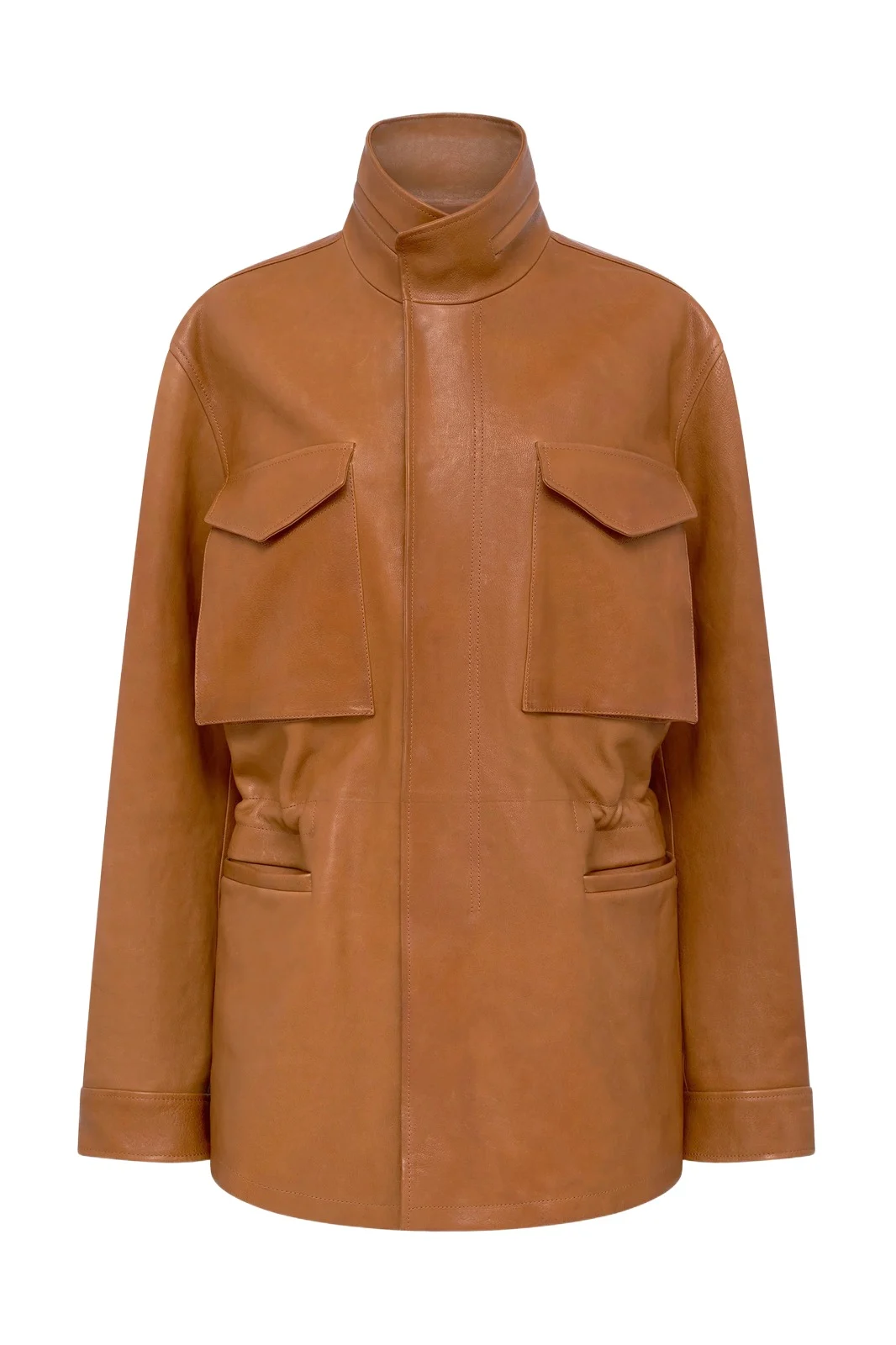 Gabriela Hearst Darwin M65 Jacket in Cognac Vachetta Leather