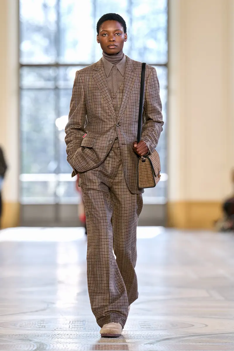 Gabriela Hearst Rhein Pant in Camel Multi Wool Silk Houndstooth | Thumbnail 2 Gabriela Hearst Rhein Pant in Camel Multi Wool Silk Houndstooth | Thumbnail 2