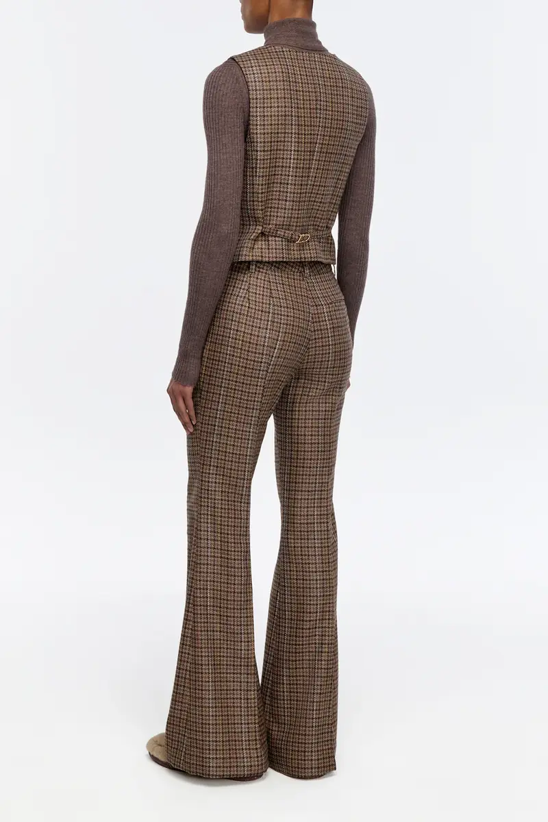 Gabriela Hearst Rhein Pant in Camel Multi Wool Silk Houndstooth | Thumbnail 5 Gabriela Hearst Rhein Pant in Camel Multi Wool Silk Houndstooth | Thumbnail 5