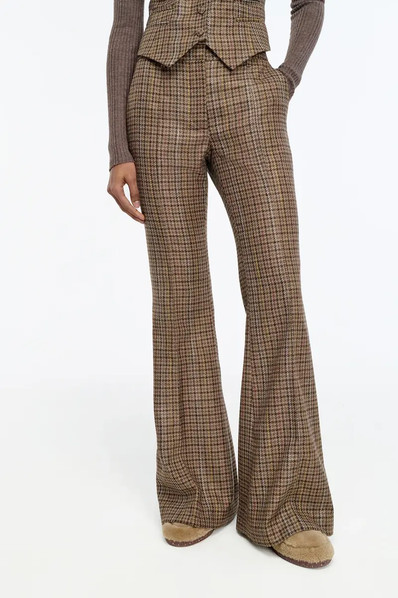 Gabriela Hearst Rhein Pant in Camel Multi Wool Silk Houndstooth | Thumbnail 6 Gabriela Hearst Rhein Pant in Camel Multi Wool Silk Houndstooth | Thumbnail 6