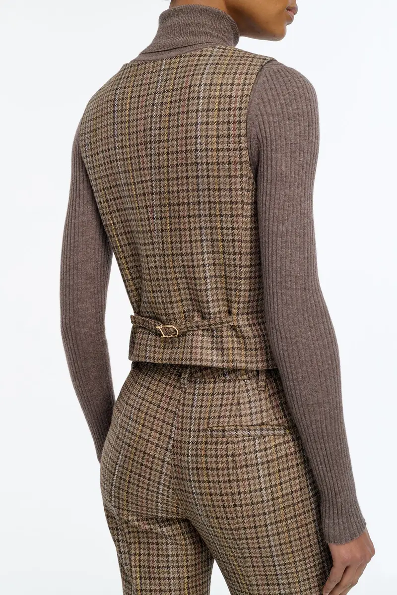 Gabriela Hearst Rhein Pant in Camel Multi Wool Silk Houndstooth | Thumbnail 7 Gabriela Hearst Rhein Pant in Camel Multi Wool Silk Houndstooth | Thumbnail 7