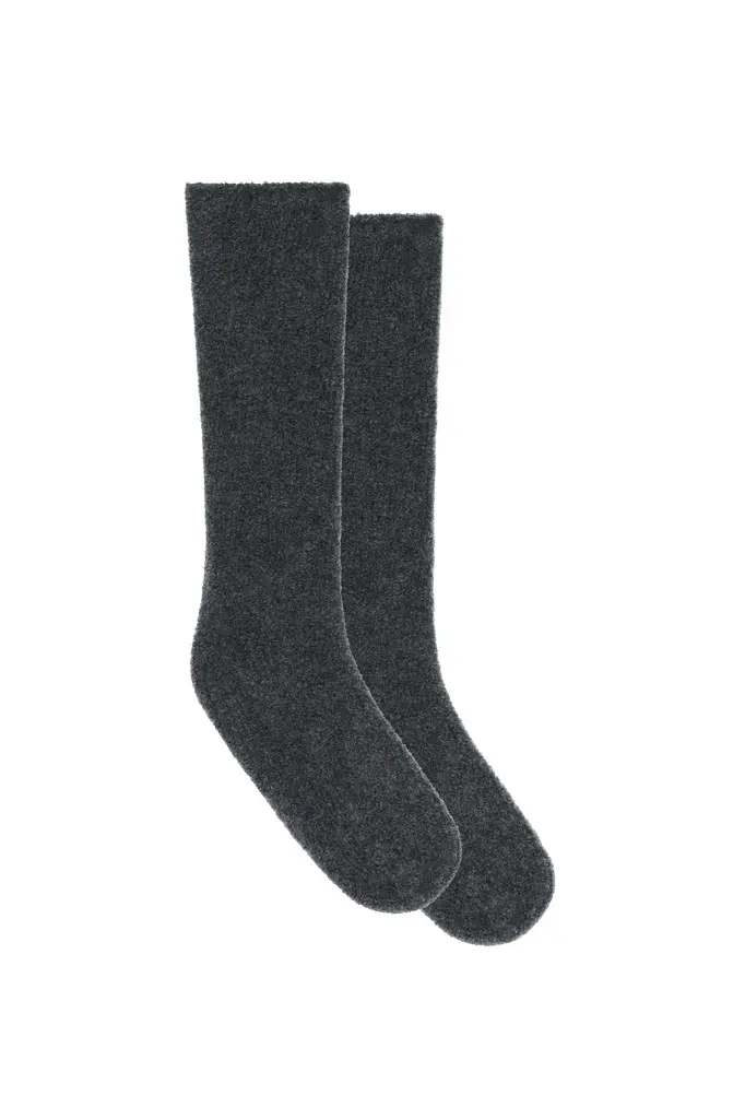 Anima Knit Socks in Grey Silk Anima Knit Socks in Grey Silk