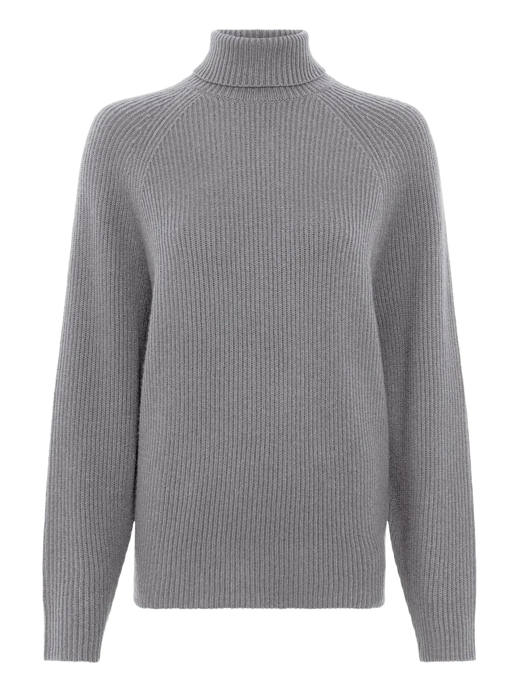 Wigman Knit Turtleneck Sweater in Smoke Cashmere