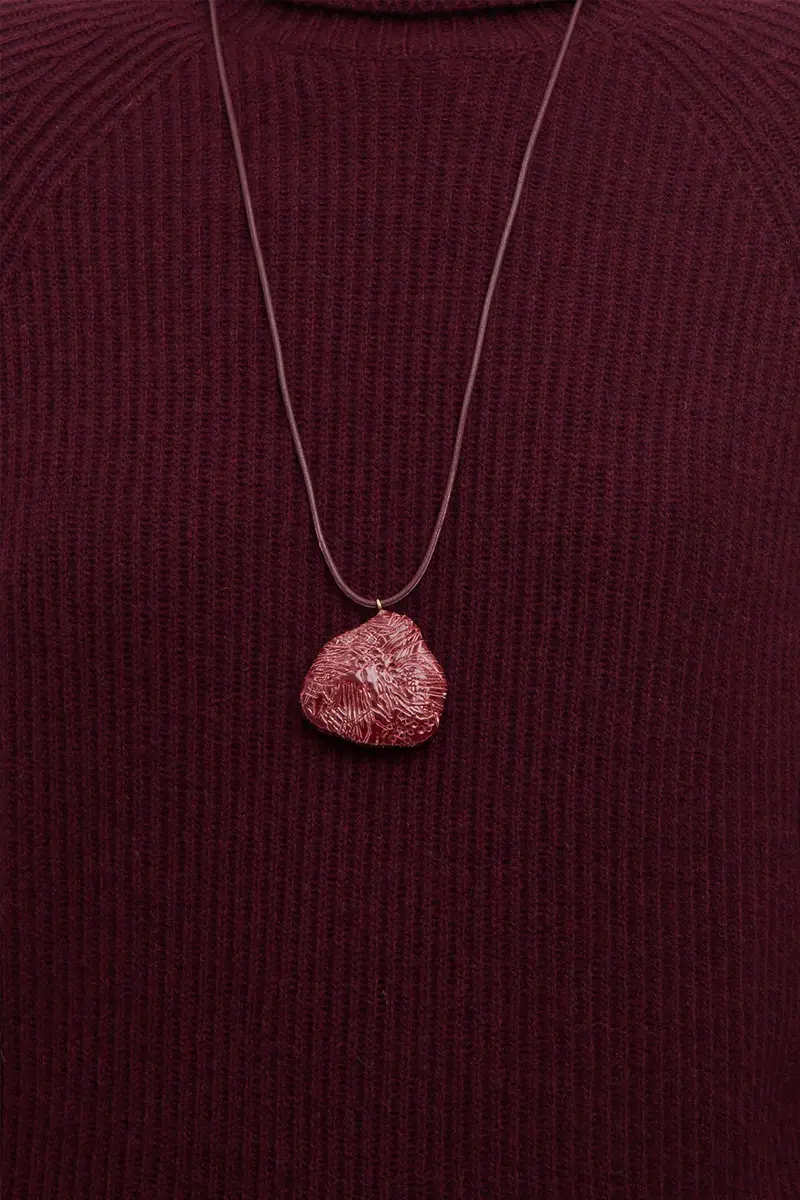 Gabriela Hearst Nugget Necklace in Bordeaux Ceramic | Thumbnail 2