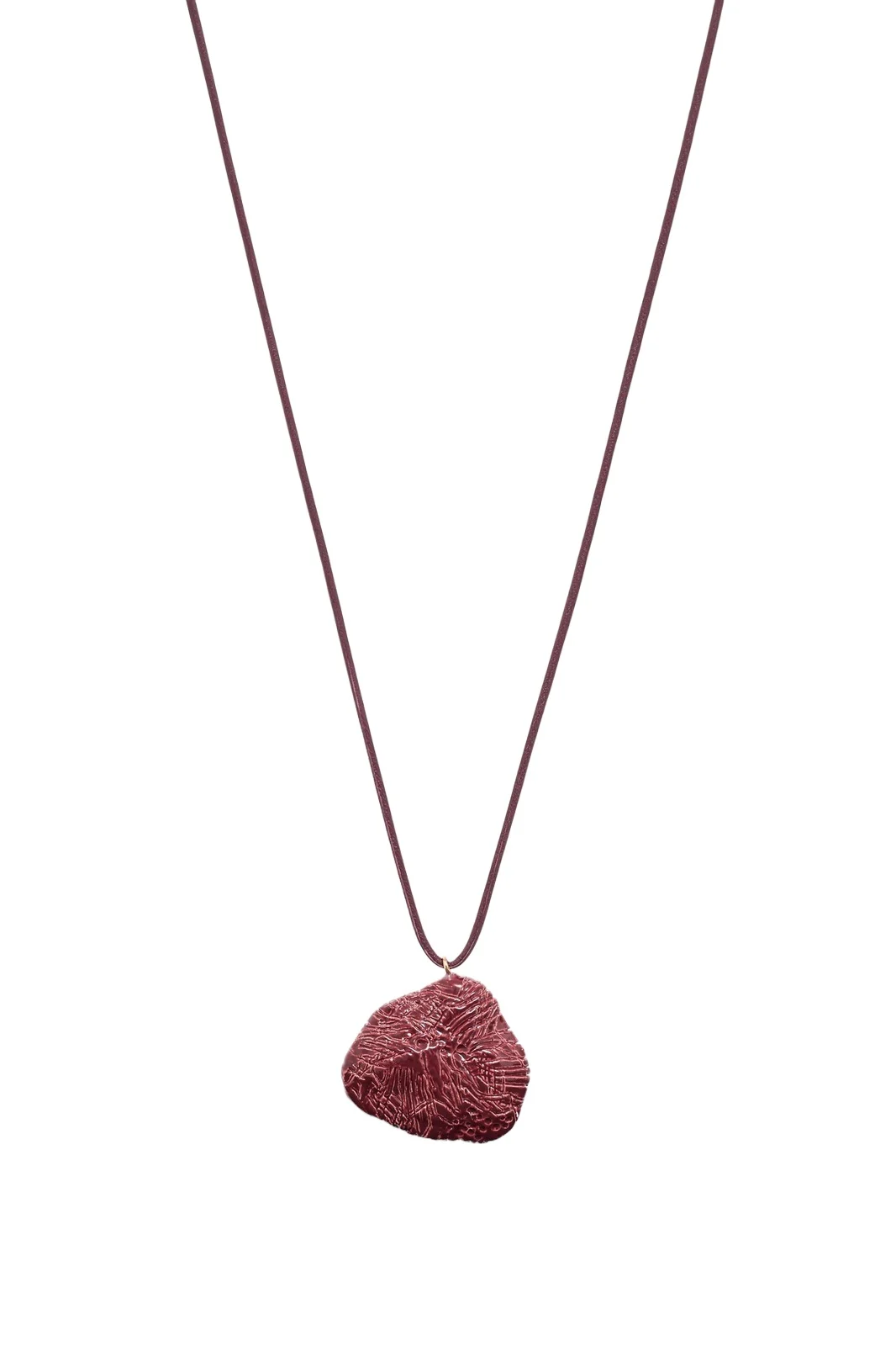 Gabriela Hearst Nugget Necklace in Bordeaux Ceramic